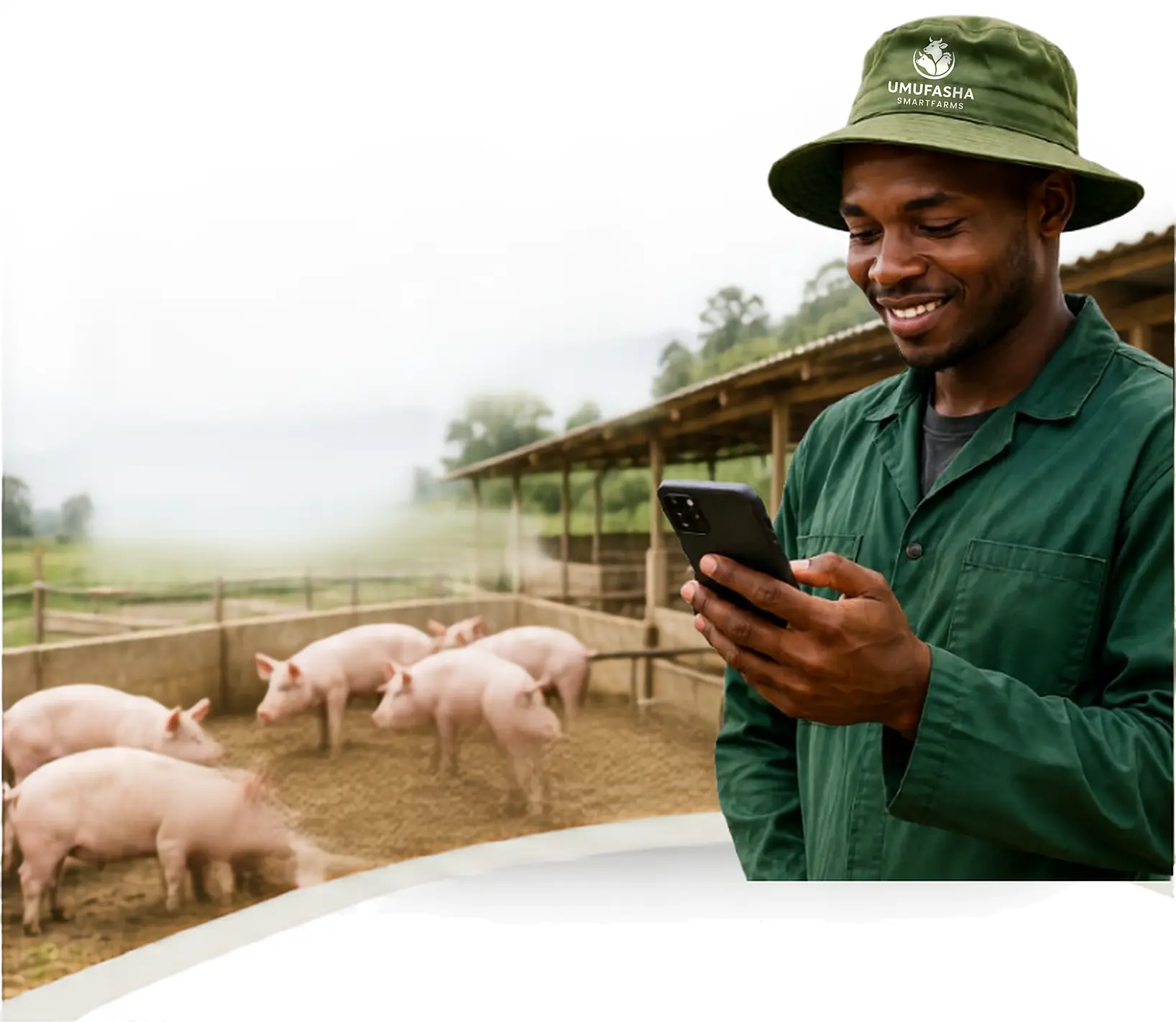 Farmers sharing knowledge and using digital tools